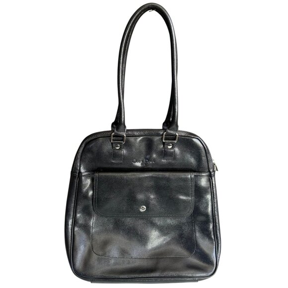 Cleo & Patek Leather Shoulder Bag Women's Black Modern Everyday Chic - Picture 1 of 9